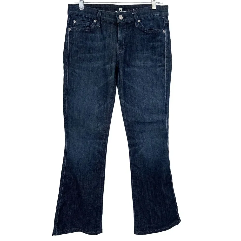Seven For All Mankind Jeans , A Monogram Jeweled Pocket, Bootcut, size 28
